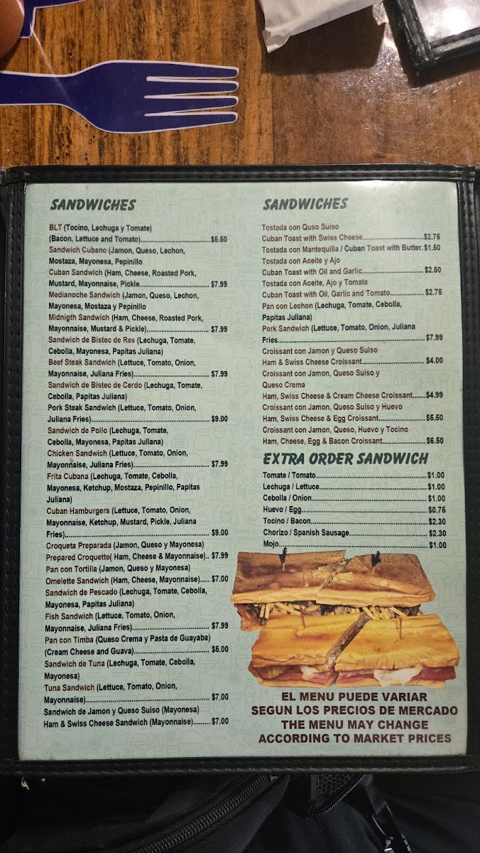 A Mi Manera Restaurant Menu - Image 3